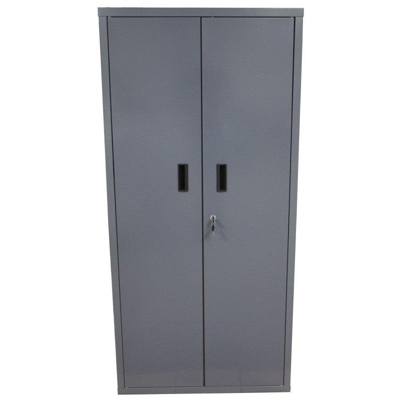 Armoire à bacs en acier verrouillable – 40 bacs de 4 L, avec ou sans portes – Sans portes / Bleu / 84 x 1L - Image 1