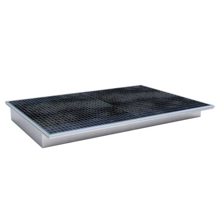Bac de rétention sur rayonnage avec PE – Modèle EHW – Volume 173 à 200 litres – Tôle acier 3 mm 3