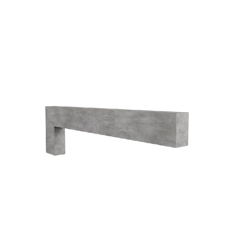 Barre horizontale Oslo avec equerre 6x10x85 cm – gris chicago - Image 1