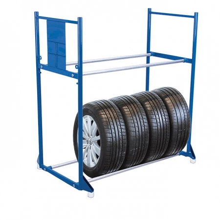 Chariot ou rack à pneus – 2 niveaux, 300 kg de charge, stockage 8 pneus Ø 540 à 820 mm 3