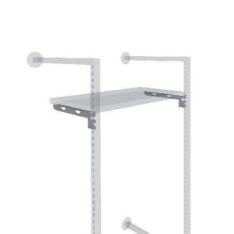 Console nickel brossé pour tablette Queen Vogue L.28cm – par 2 – en acier - Image 1