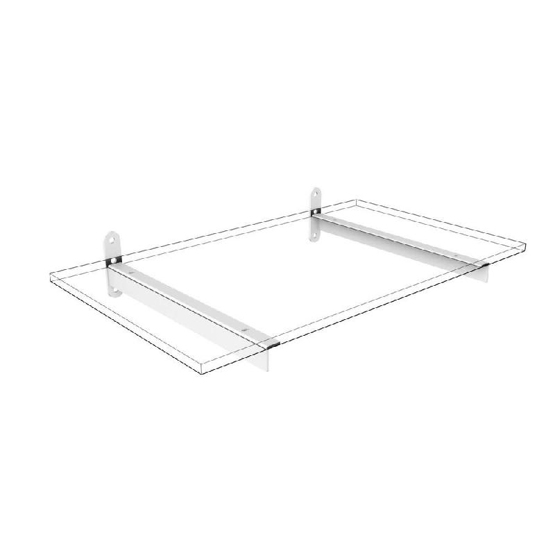 Consoles ROUND Droite et Gauche – blanc mat (visserie non fournie) - Image 1