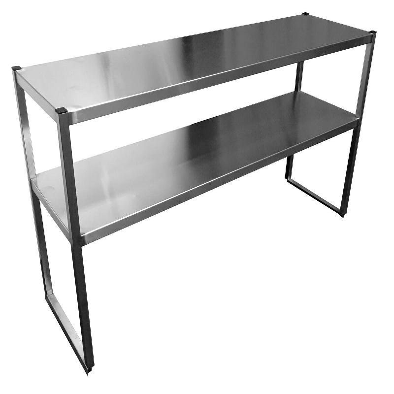 ITALCONCEPT L2G Etagere Sur Colonnettes Inox, 1 Niveau, 400 x 2000 x 400mm – 3616350016041 - Image 1