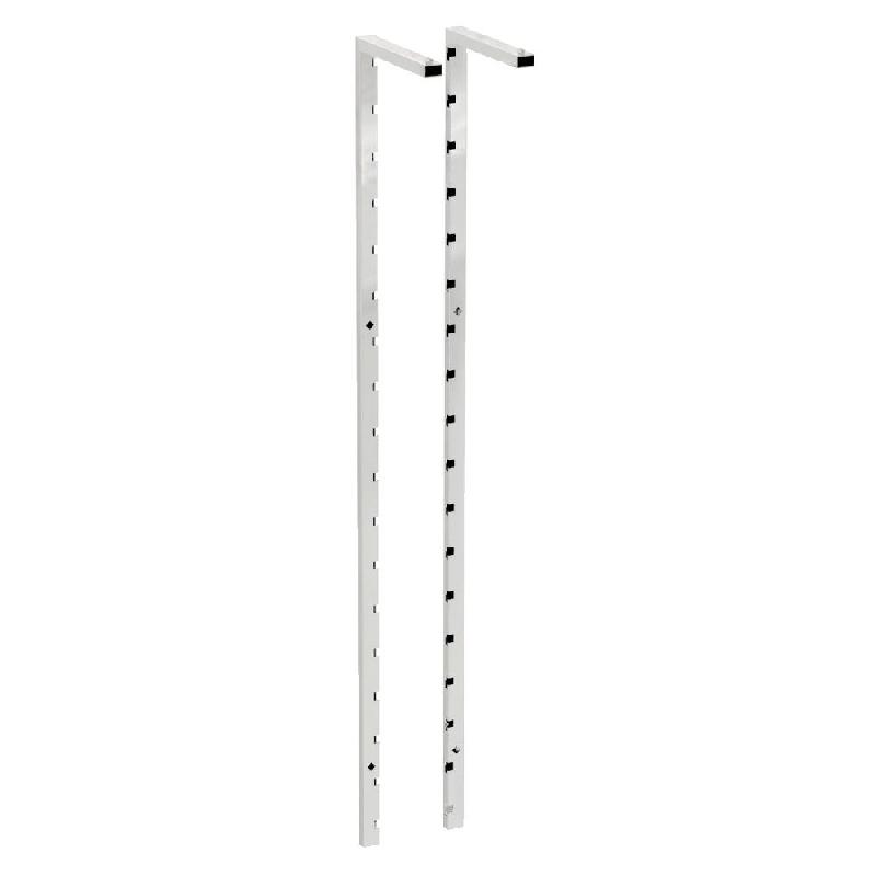 Kit montant mur L180cm &lsquo;Mas&rsquo; – blanc – tube robuste 40x25mm – cadre avec crémaillère 200cm – fixation murale – Ref. 45575 - Image 1