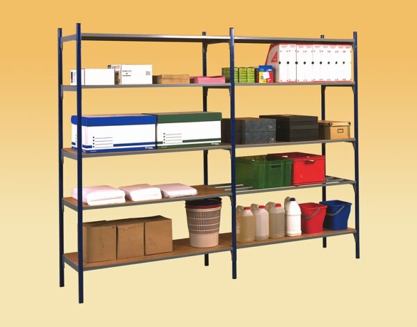 Tubulaire – Rayon de stockage léger, montants en C 30 X 22 X 1,5, entretoises de 300 à 1000 mm, barreaux 20 X 20 X 1 et 40 X 20 X 1,25 4