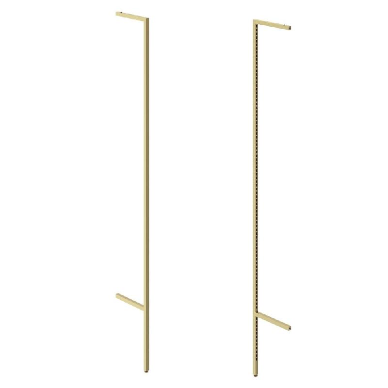 Montant carré avec fixation murale H240cm – Pas 25 – or - Image 1