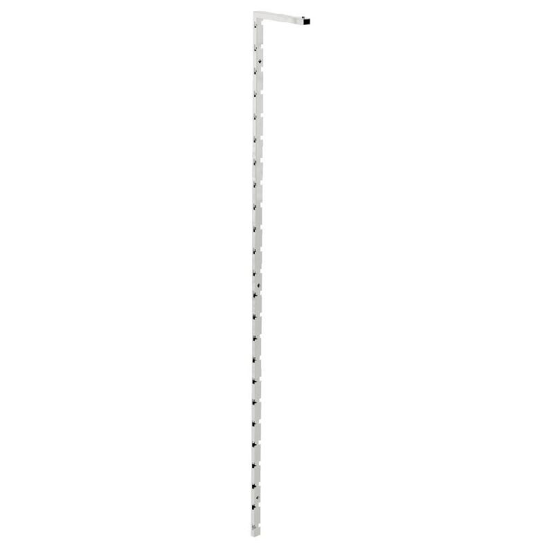 Montant central L180cm – coloris blanc – avec crémaillères et tube robuste 40x25mm - Image 1