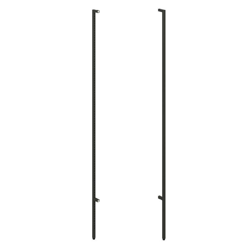 Montant crémaillère mural H240cm – Pas de 25 – noir - Image 1