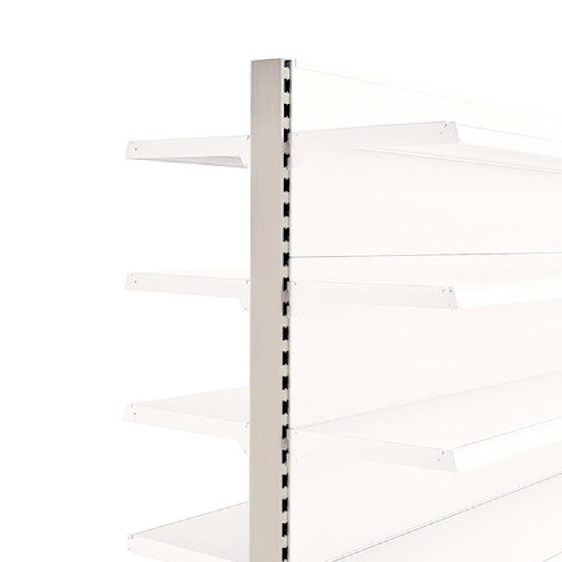 Montant S50 80x30mm hauteur 2210mm – Crème – Acier – Perforé 2 faces – Charge lourde - Image 1