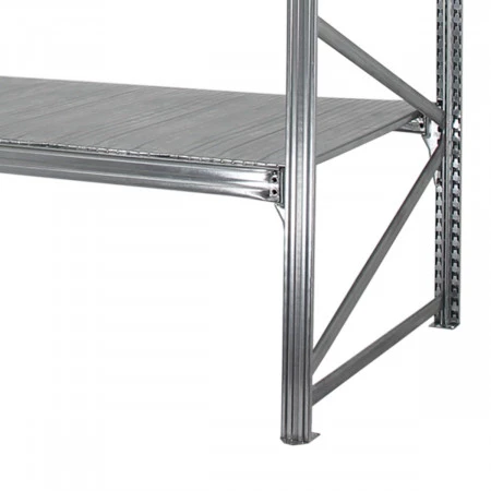 Niveau sup. pour rayonnage mi-lourd galvanisé – Charge 340 à 720 kg/niveau – Longueur 1220 à 3000 mm 1