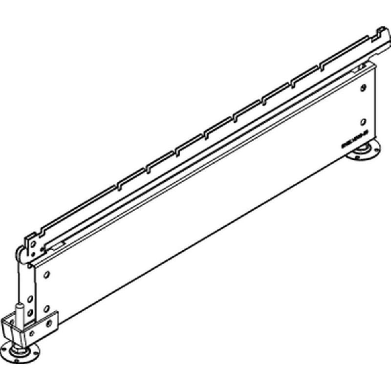 Pied S50 – Longueur 570mm – 2 Vérins – Pour Montant 60x30mm ou 80x30mm – Couleur Crème – Matière Acier - Image 1