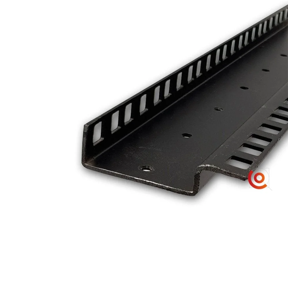 Profilé de rack double noir à trous carrés – acier – Penn Elcom – réf. R0883-2mm 2