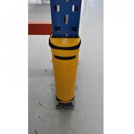 Protection de poteau rigide en PEHD jaune – Pour rayonnages à palettes, largeur montants 79 à 117 mm 4