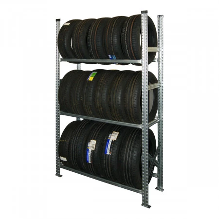 Rack à pneus mi-lourd simple face – Rayonnage métallique 3 ou 4 niveaux – Hauteur 1972 ou 3028 mm – Acier galvanisé 2