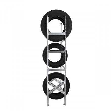 Rack à pneus mi-lourd simple face – Rayonnage métallique 3 ou 4 niveaux – Hauteur 1972 ou 3028 mm – Acier galvanisé 3