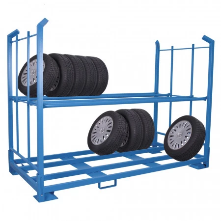 Rack de stockage pour pneus – Rayonnage métallique robuste 2400x1200x1800 mm – Réf. 12.1860.02 – Charge 800 kg 1