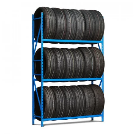 Rack léger porte pneus – Rayonnage 3 ou 4 niveaux, profondeur 500 mm, charge 140 kg par niveau 1