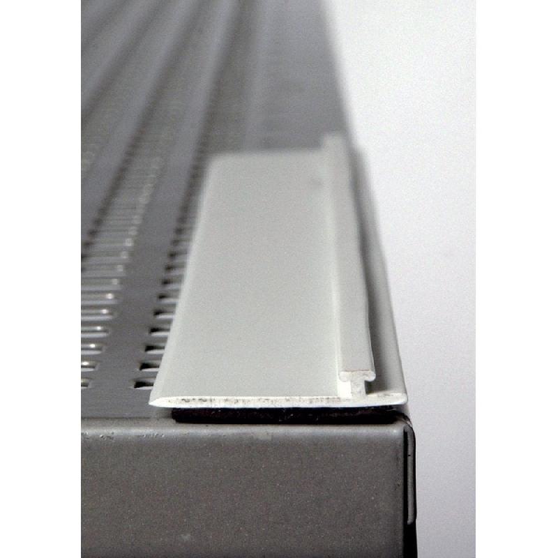 Rail aimanté L1000mm – pour tablette métal – 100cm – Profil pour séparateur – Blanc – Acier - Image 1