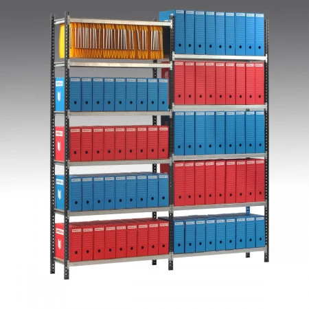 Rayonnage archive tubulaire métallique – Profondeur 350 et 700 mm – Modulable – Kits Départ et Suivant 3