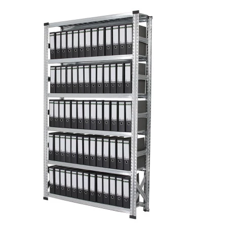 Rayonnage archives galvanisé simple et double face – Hauteur 2100 mm – 50 à 140 classeurs – Charge 1500 kg 2