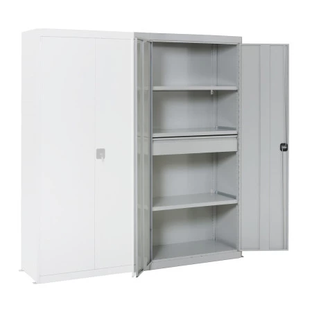 Rayonnage armoire double porte avec serrure – Hauteur 2000 mm – Charge 150 kg/niveau – Fabriqué en France 3