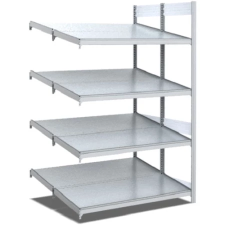 Rayonnage dynamique double profondeur – 2 inclinaisons – Hauteur 2000 mm – Charge 100 kg/niveau 3