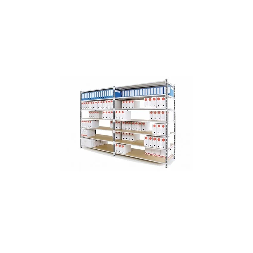 Rayonnage FLIP pour charges légères – poteau hauteur 1000 à 3000 mm, tablette longueur 750 à 1500 mm, profondeur 300 à 1200 mm 1