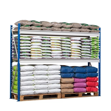 Rayonnage industriel mi-lourd polyvalent – Hauteur 2000 mm avec 2 niveaux – Charge 850 kg par niveau 1