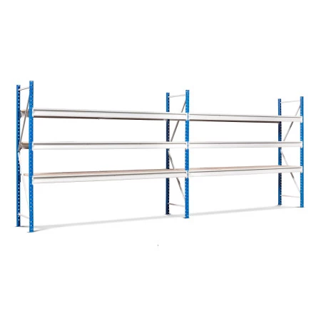 Rayonnage industriel mi-lourd polyvalent – Hauteur 2500 mm avec plateaux agglomérés – 2 niveaux – Charge 850 kg/niveau 3
