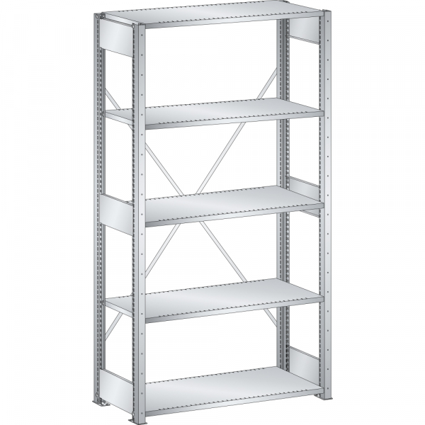 Rayonnage industriel 1000x500x2000mm 160kg – 5 rayons – charge max 2800kg 4