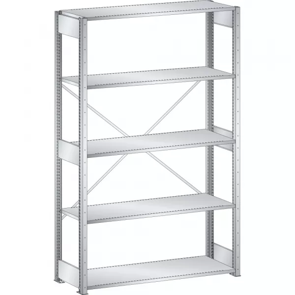 Rayonnage industriel (LxPxH) 1300x500x2200mm 160kg – 5 rayons – charge max 2800kg 1