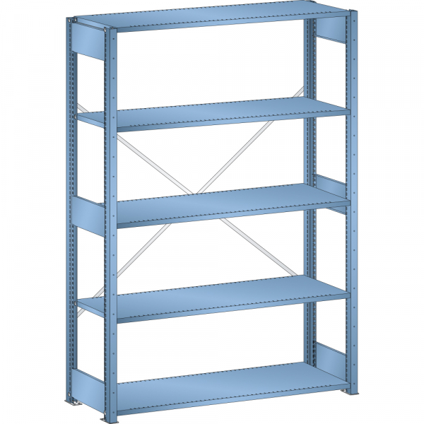Rayonnage industriel 1300x600x2000mm 160kg – 5 rayons – charge max 2800kg - Image 3