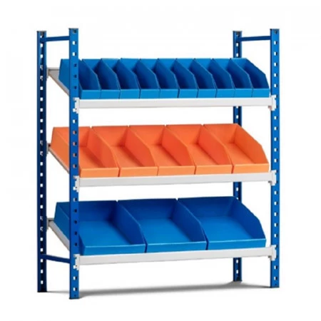 Rayonnage picking à tablettes inclinées – 3 ou 4 niveaux – Hauteur 1200 mm ou 1600 mm – Longueur 1 m ou 1.25 m 4
