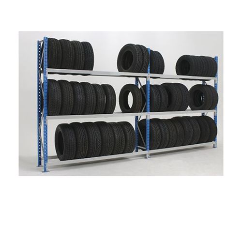 Rayonnage porte pneus véhicules légers – mi-lourd, capacité 450 kg, lisses inclinées 2