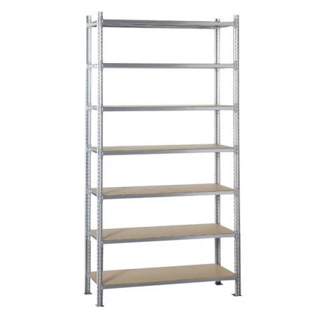 Rayonnage tubulaire d&rsquo;atelier métallique modulable – tablettes tubulaires, réglage 25 mm, galvanisé ou gris anthracite 2