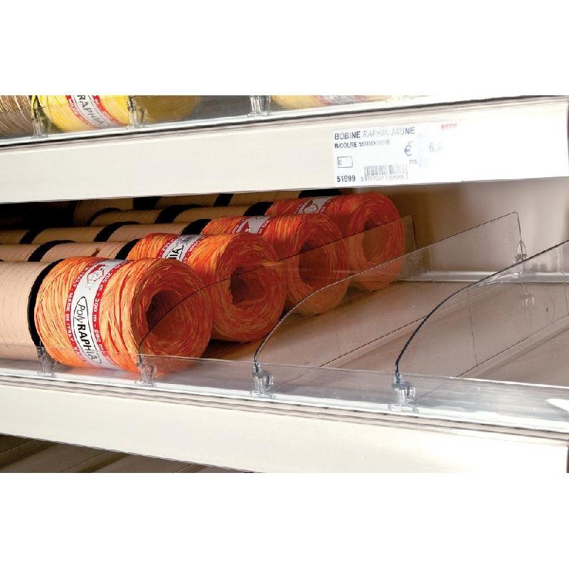 Séparateur sécable H60mm x L285-485mm – Acrylique transparent – Collection SHELVING 50 - Image 1
