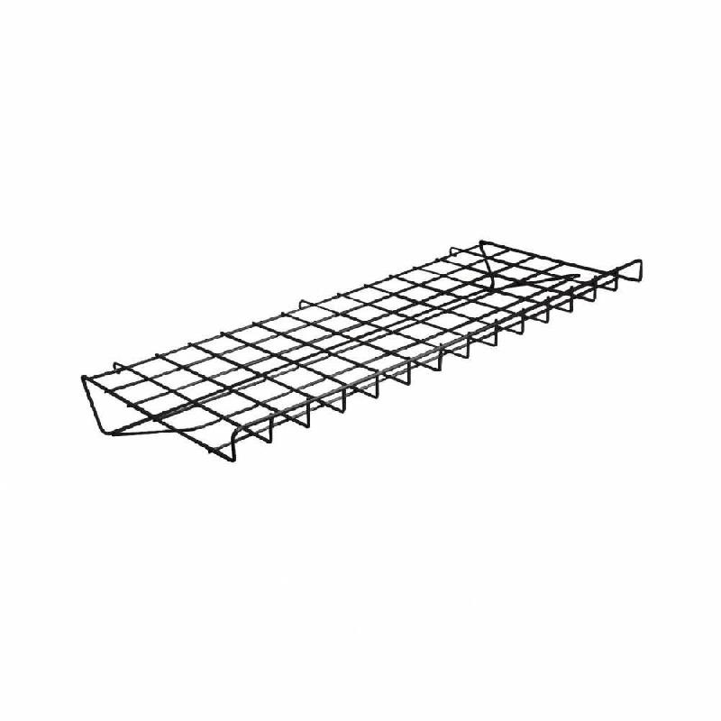 Tablette inclinée pour grille en acier – 78,5x32cm – gris martelé - Image 1