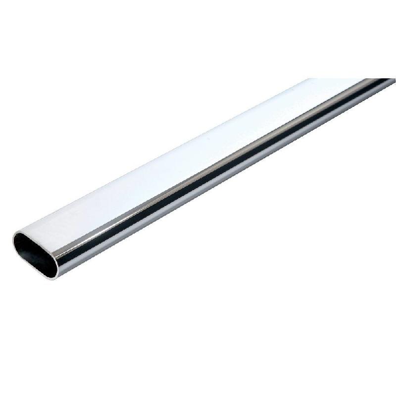Tube ovale pour penderie – 300cm – 36x18mm – chromé - Image 1
