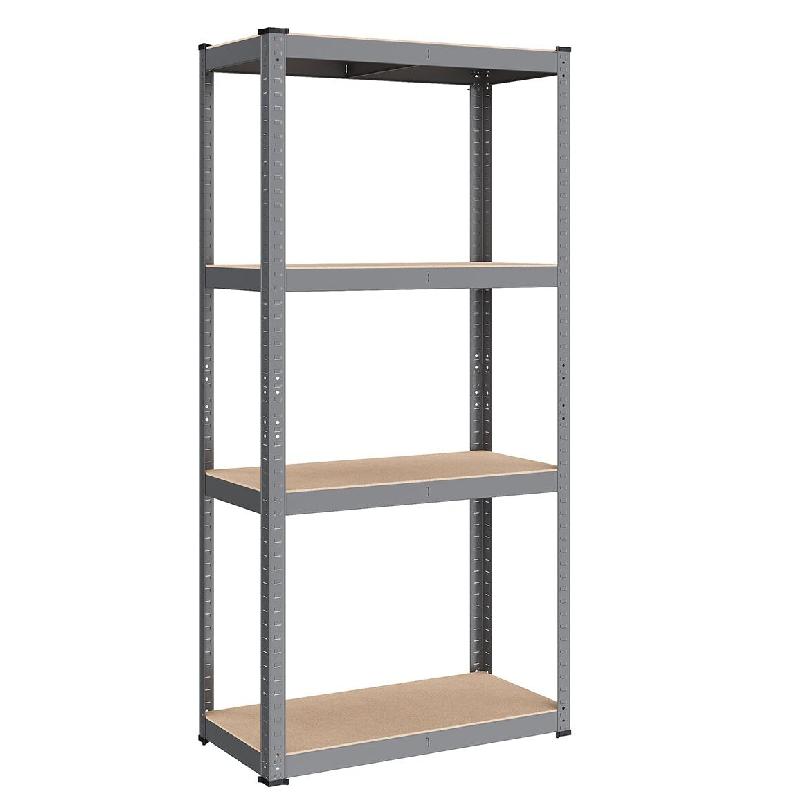 Helloshop26 – Étagère charge lourde à 4 niveaux meuble de rangement en acier montage rapide étagère de garage pour boîtes à outils 12_0005566 – - Image 1