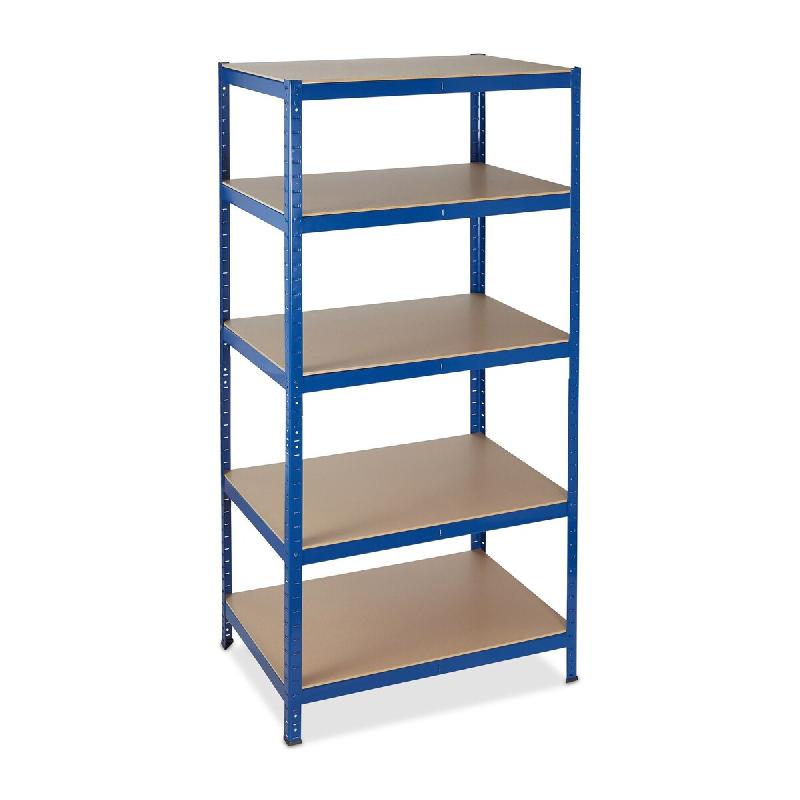 Helloshop26 – Étagère de rangement charge lourde ajustable garage 180 x 90 x 60 cm en métal bleu 13_0006124 – bleu métal 3000242965003 - Image 1