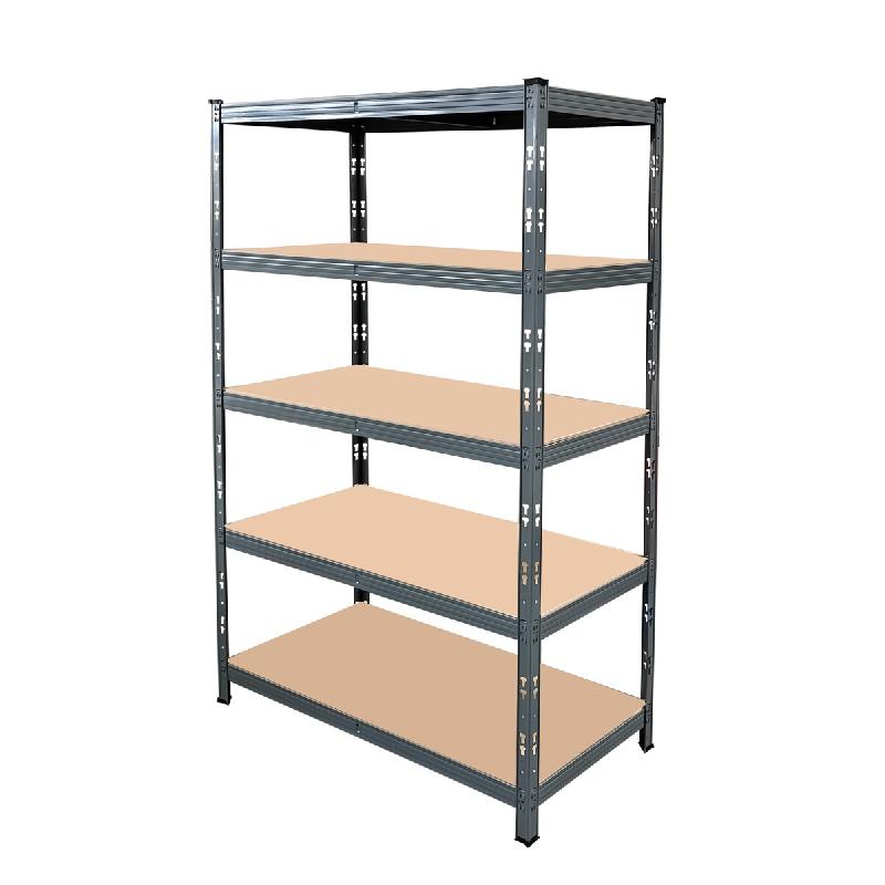 METRO PROFESSIONAL Étagère pour charges lourdes, métal/bois, 120 x 60 x 200 cm, charge maximale par niveau : 400 kg, gris – gris multi-matériau 40 - Image 1