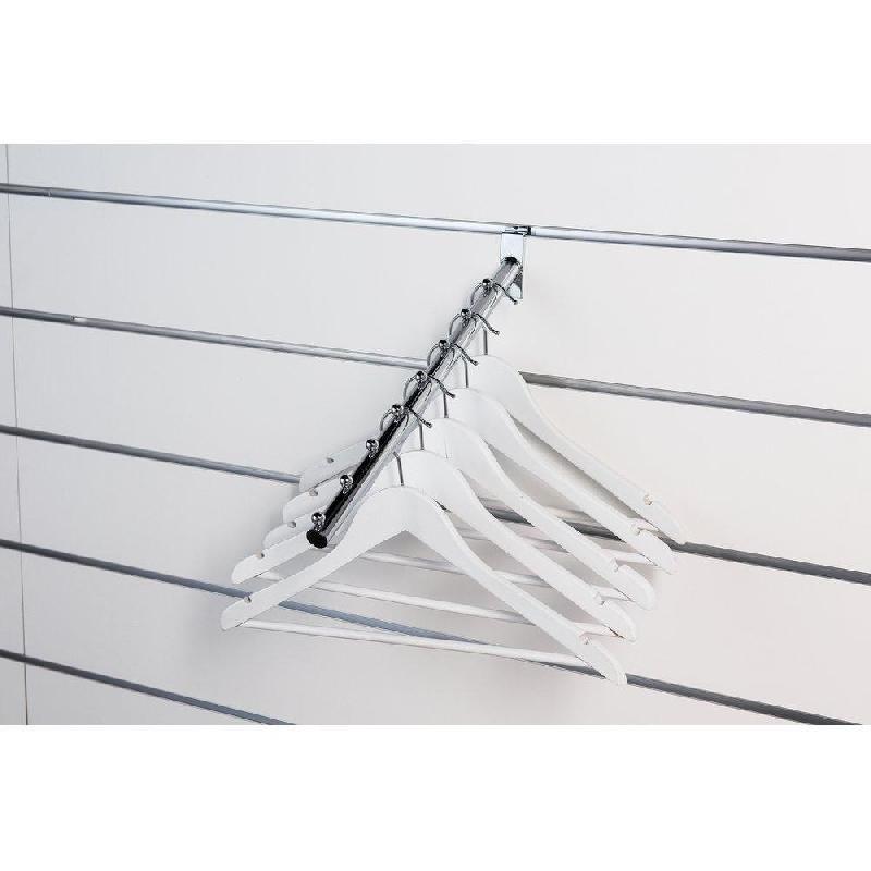 Bras rond incliné 30cm – tube dia.20mm – 7 boules – chromé pour panneaux rainurés - Image 2