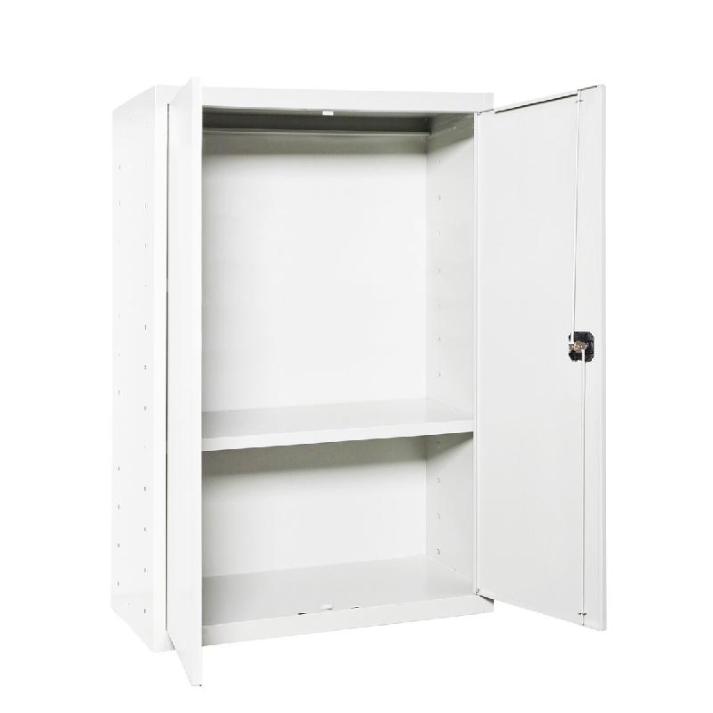 SimonRack Armoire à dossiers, armoire polyvalente, armoire de rangement en acier, 1 niveau, portes doubles, serrure – Simonlocker – blanc métal 8425 - Image 1
