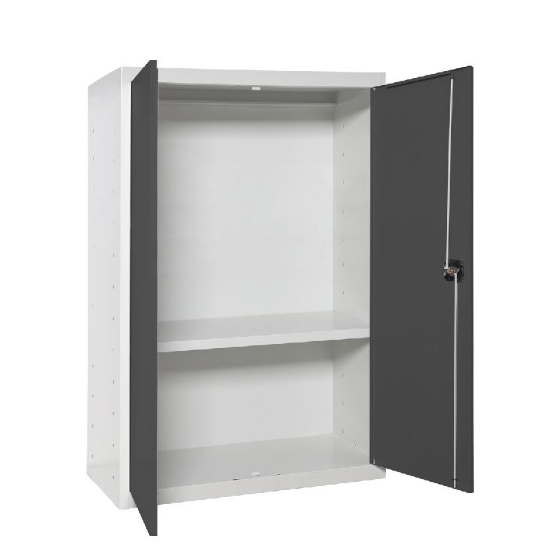 SimonRack Armoire à dossiers, armoire polyvalente, armoire de rangement en acier, 1 niveau, portes doubles, serrure – Simonlocker – blanc métal 8425 - Image 1