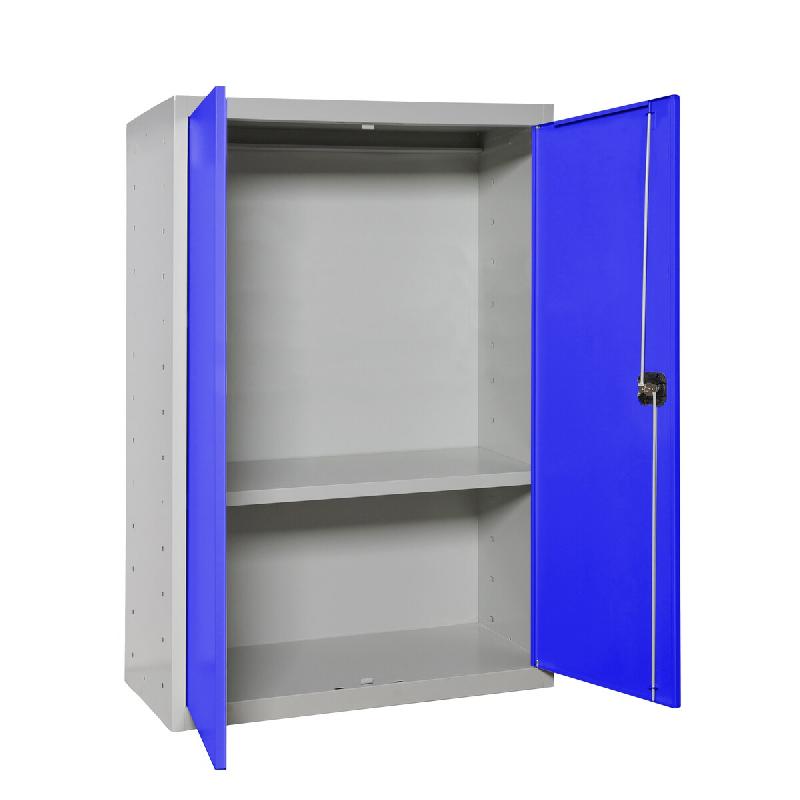 SimonRack Armoire à dossiers, armoire polyvalente, armoire de rangement en acier, 1 niveau, portes doubles, serrure – Simonlocker – gris métal 84254 - Image 1