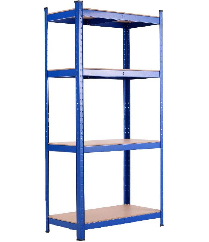 COSTWAY Rangement Lourd, Unité de Rangement 4 Niveaux avec Cadre Métallique, Capacité de Charge Maximale 720 kg – bleu FX56295ZK - Image 1