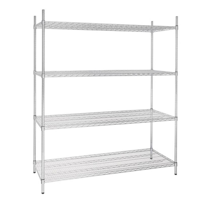 Étagère métallique en kit 4 niveaux ajustables Vogue – - Image 1