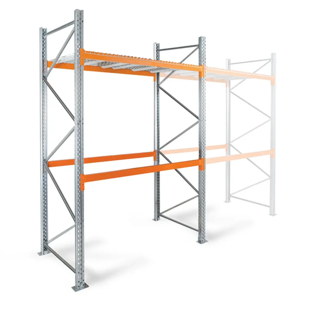 Rack à palettes – idéal pour charges lourdes ou volumineuses – jusqu&rsquo;à 3600 mm de long, 4500 kg par niveau - Image 2